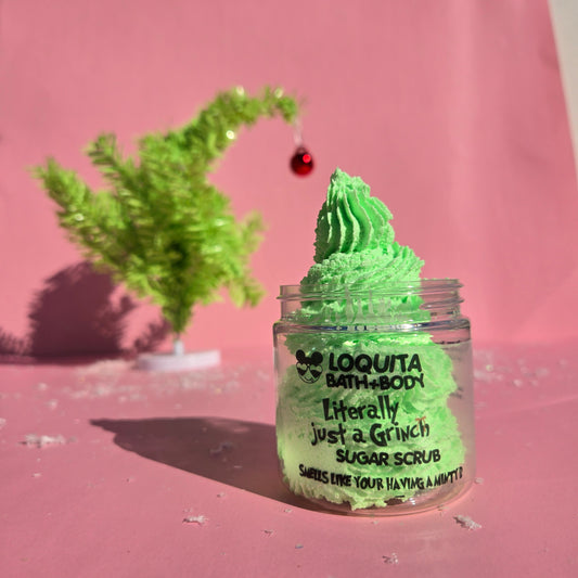 LITERALLY JUST A GRINCH SUGAR SCRUB